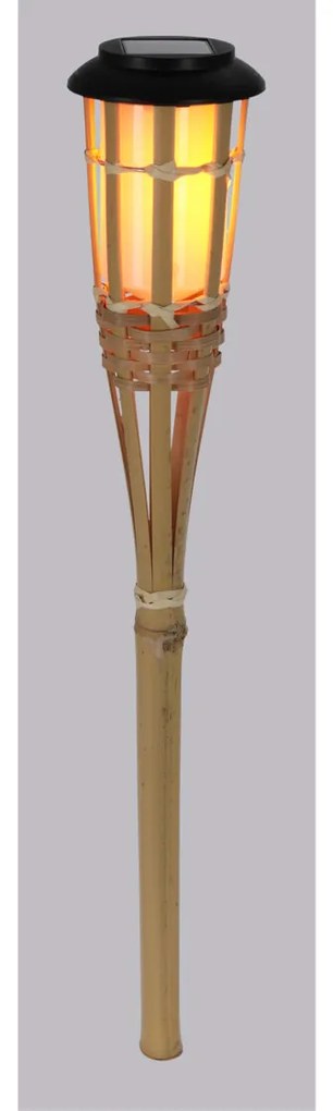 Bambusowa lampa solarna wbijana pochodnia, 54 cm