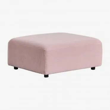 Tapicerowany Puf Fogler Sztruksu Wino Różowe - Sklum
