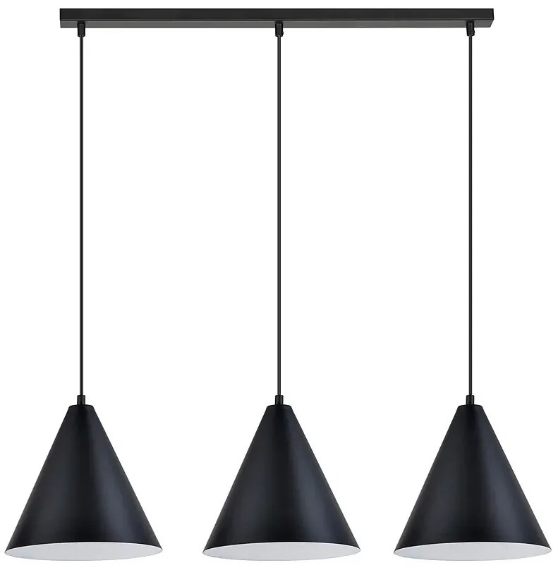 Czarno-złota wisząca lampa nad stół - 4X D122 A9-A47