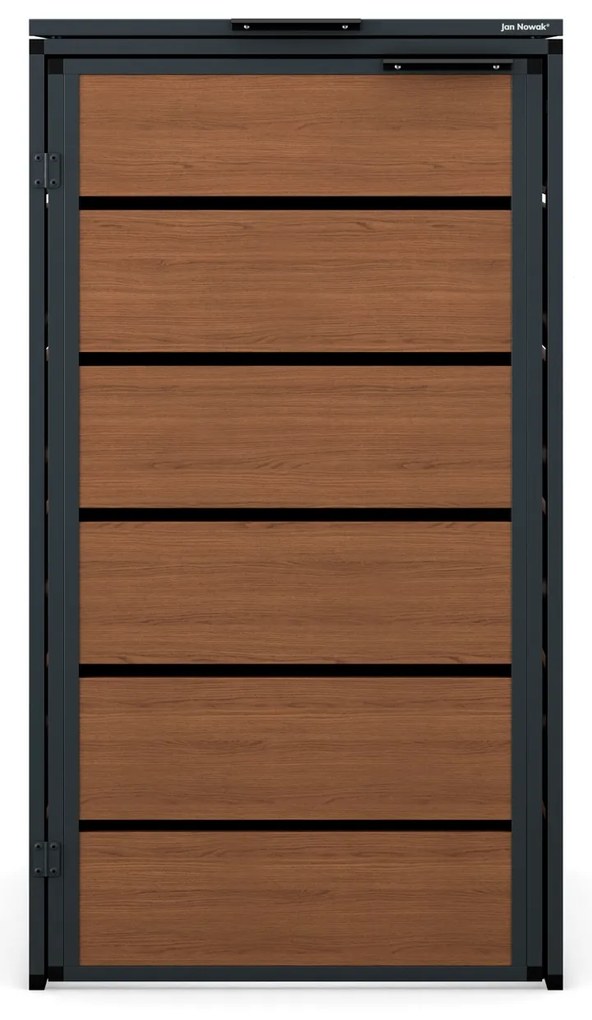 Zabudowa śmietnikowa 240L jednokomorowa, antracyt - orzech