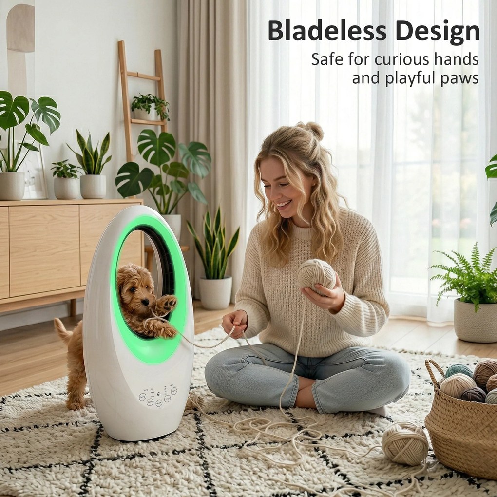 HOMCOM turmventilator säulenventilator rotorloser ventilator ohne flügel | Aosom PL