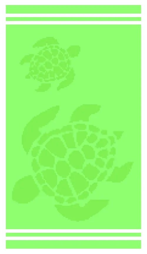 Zielony bawełniany ręcznik plażowy 70x140 cm Turtle – B.E.S.