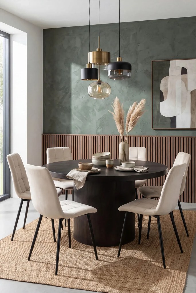 Zestaw 2 kremowych krzeseł pikowanych G4-R37