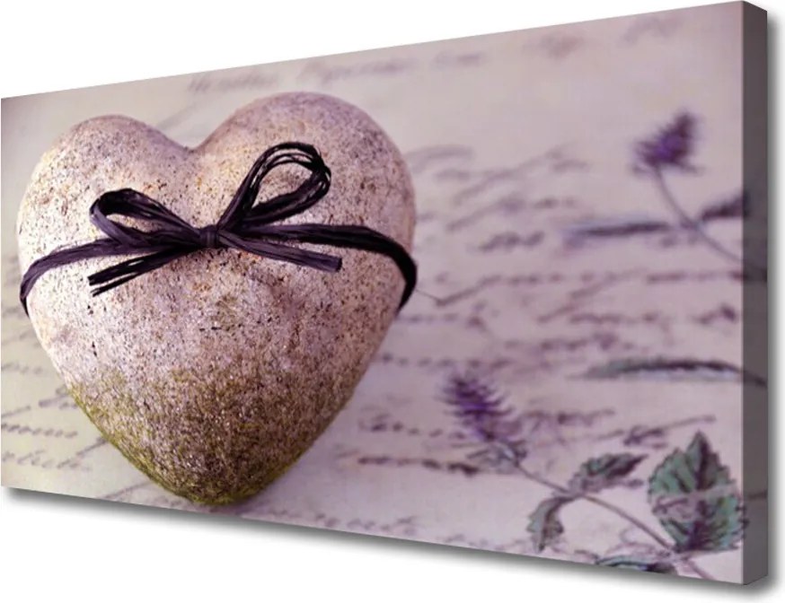 Obraz na płótnie Serce Wykute w Skale