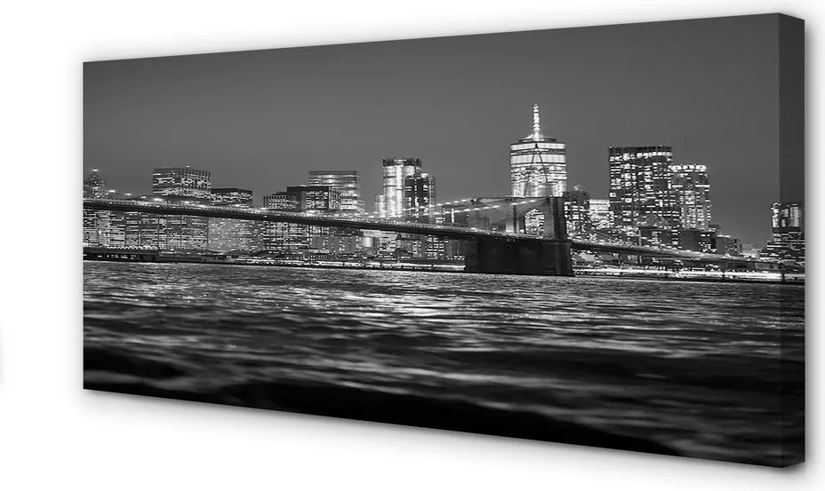 Duży obraz na płótnie Szeroka Panorama Mostu na Rzece