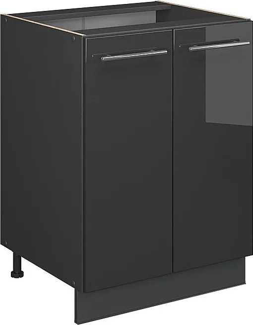 Szafki kuchenne antracyt wysoki połysk 60x60x82 fame-line