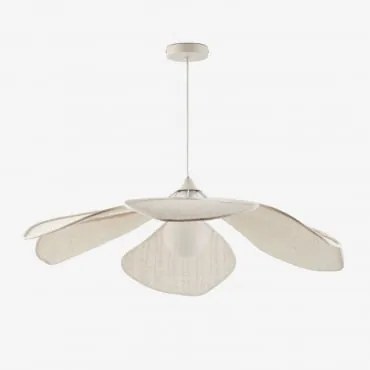 Lampa Sufitowa Benavid Ø75 Cm & Len I Bawełna Kremowa - Sklum