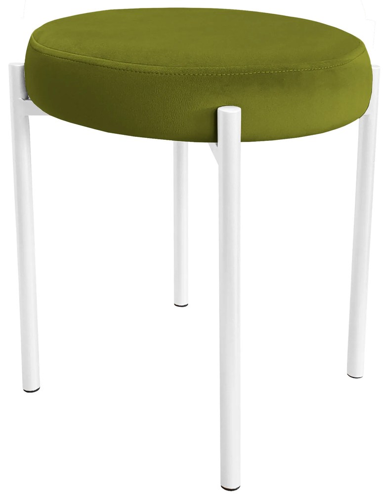 TABORET DIOR STOŁEK LOFT metal podstawa biała BL75