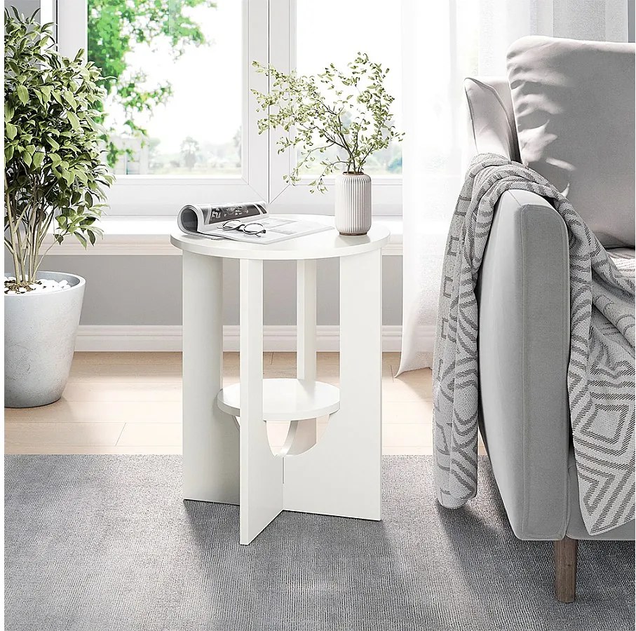 Stolik kawowy biały 40x40x50.5 vareo