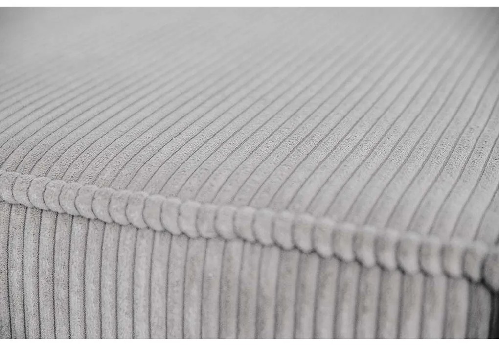 Rozkładana sofa trzyosobowa z pufem SMART SET, jasnoszara