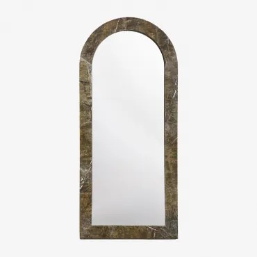 Lustro Ścienne Z Naturalnego Kamienia Alune Zielony Marmur Forest & 80 X 180 Cm - Sklum