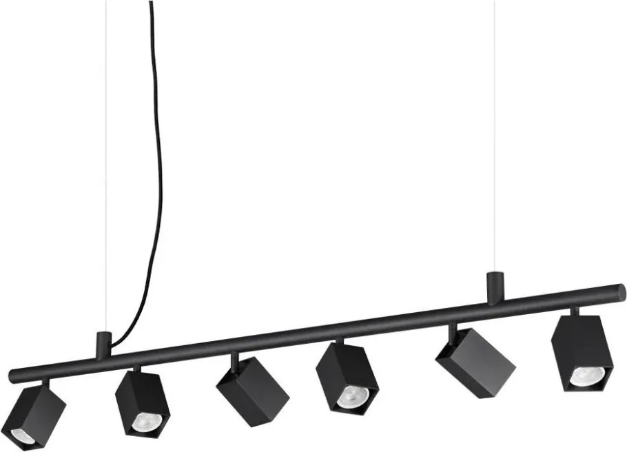 Ideal Lux - Żyrandol LED na lince DYNAMITE 6xGU10/7W/230V CRI 90 czarny