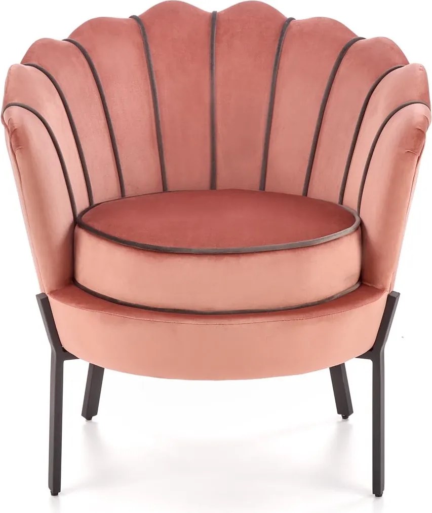 Velvetowy fotel w stylu glamour Angelo