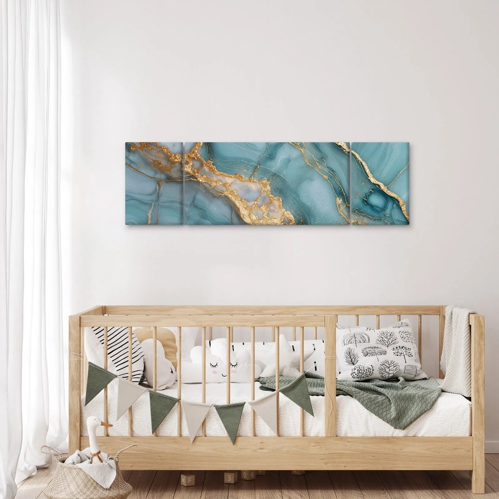 Obraz - Turkusowy marmur (170x50 cm)
