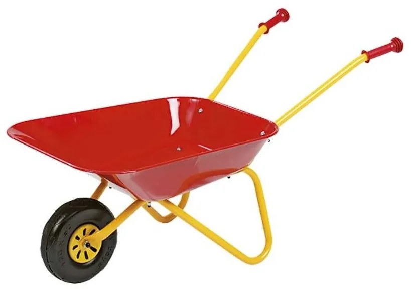 Taczka dla dzieci czerwona metalowa rolly toys