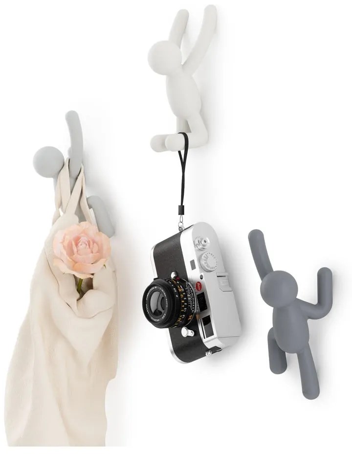 Ścienne plastikowe haczyki zestaw 3 szt. Buddy – Umbra