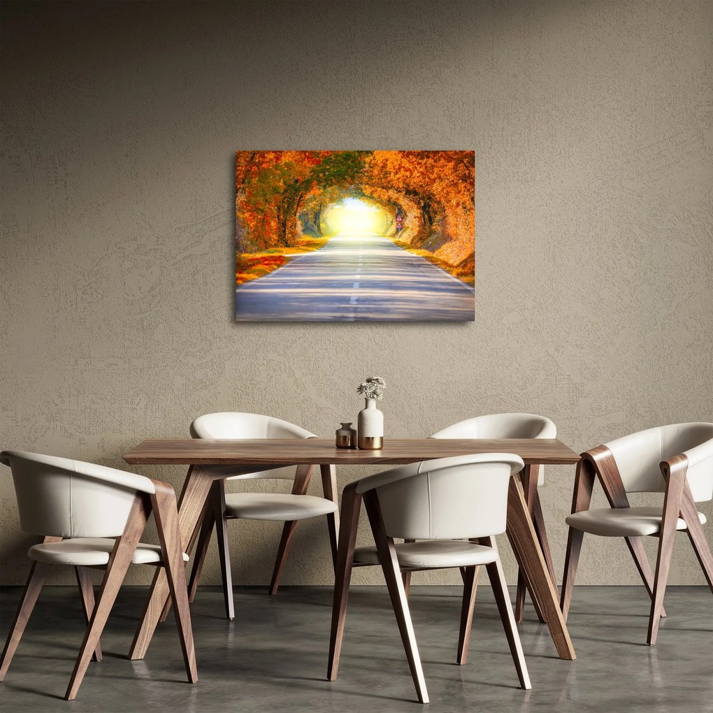 Obraz - Brama wykonana z koron drzew (70x50 cm)