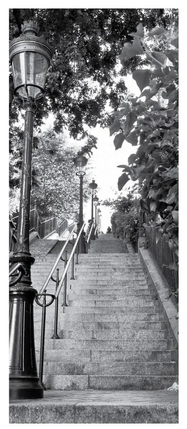 Naklejka adhezyjna na drzwi Ambiance Parisian Stairs