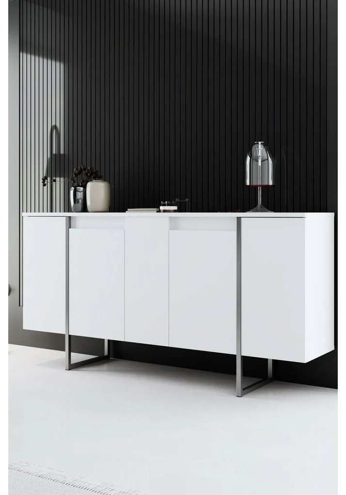 Szafka Luxe White and Silver