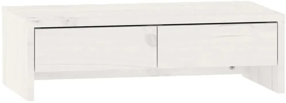 Biała podstawka pod monitor z drewna sosnowego K0-D95