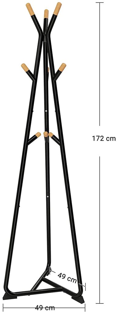 Czarny wieszak stojący RACERBY