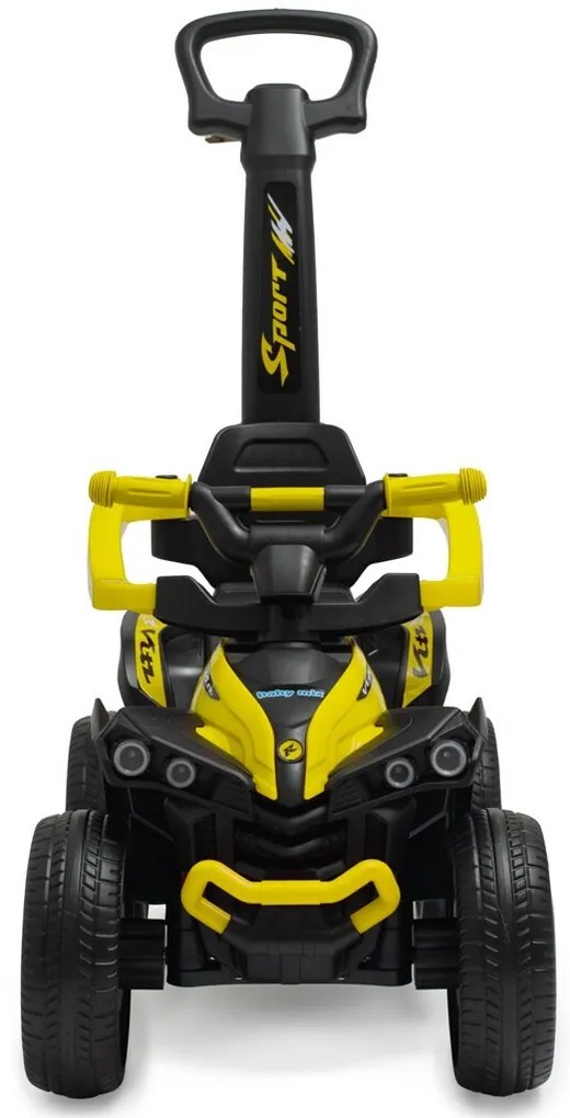 Baby Mix Mega Odpychacz dla dzieci z prowadnicą Prime EVA, żółty