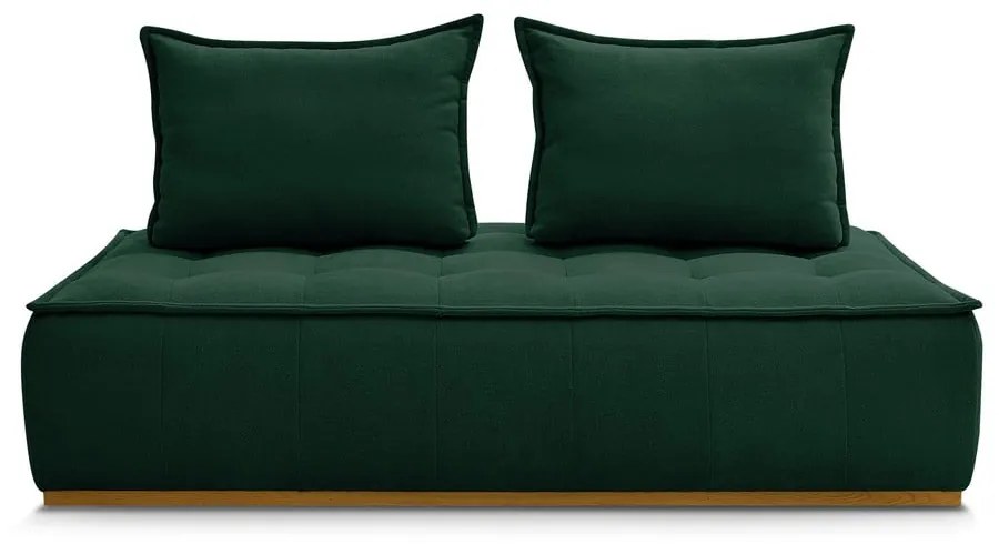Ciemnozielona sofa z tkaniny szenilowej 175 cm Elisa – Bobochic Paris