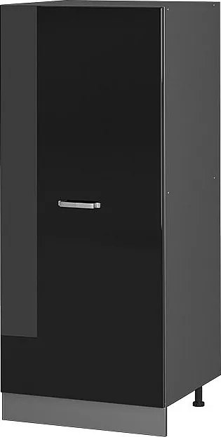 Wysoka szafa czarny wysoki połysk 60x57x143 r-line