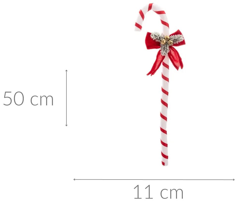 Ozdoba świąteczna Laska cukrowa, 50 cm