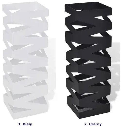 Biały modernistyczny metalowy parasolnik Z4-F27