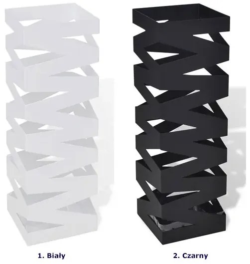 Biały modernistyczny metalowy parasolnik Zuzu 4X