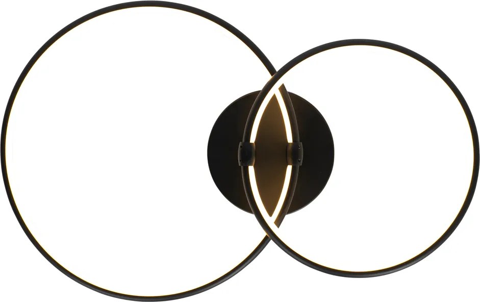 Lampa sufitowa czarna w komplecie z LED 3-stopniowy ściemniacz 2-światła - Joaniqa