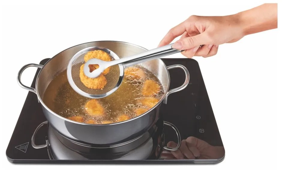 Szczypce do smażenia ze stali nierdzewnej Metaltex Tongs