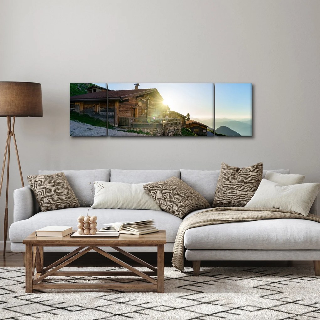 Obraz - Poranek w Alpach, Tyrol (170x50 cm)