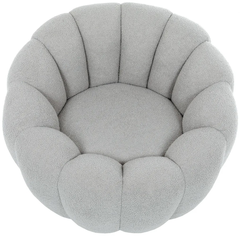 Fotel obrotowy Bouclé GREY2, szary