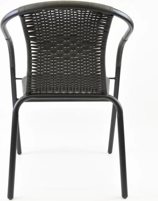 Zestaw krzeseł ogrodowych bistro, szare, 4 szt