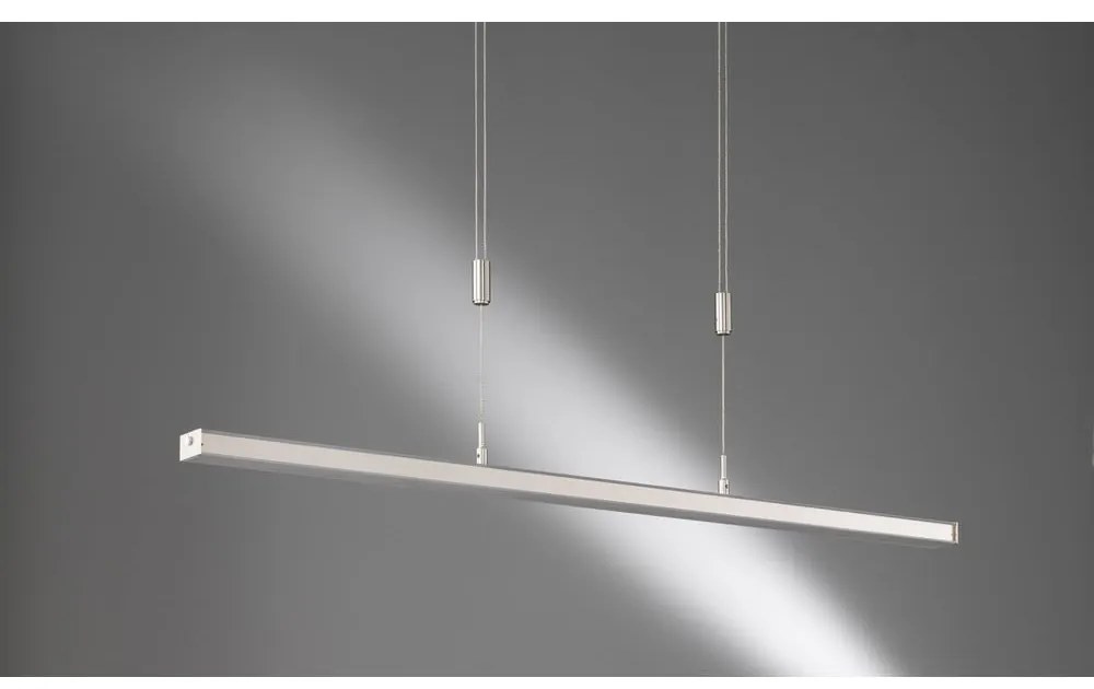 Metalowa lampa wisząca LED ze ściemniaczem w kolorze srebra Vitan – Fischer & Honsel