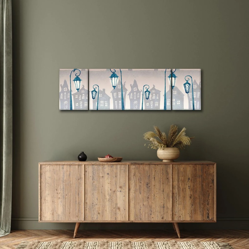 Obraz - Kruki strzegące miasta (170x50 cm)