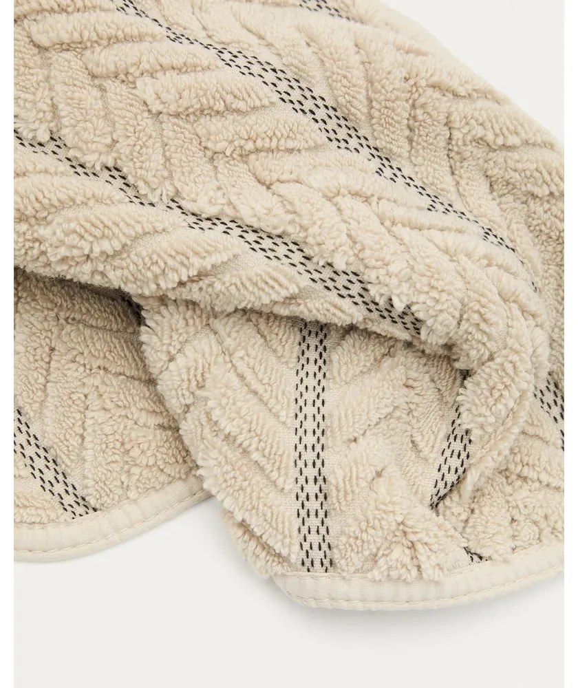 Beżowy bawełniany ręcznik frotte 30x50 cm Rune – Kave Home