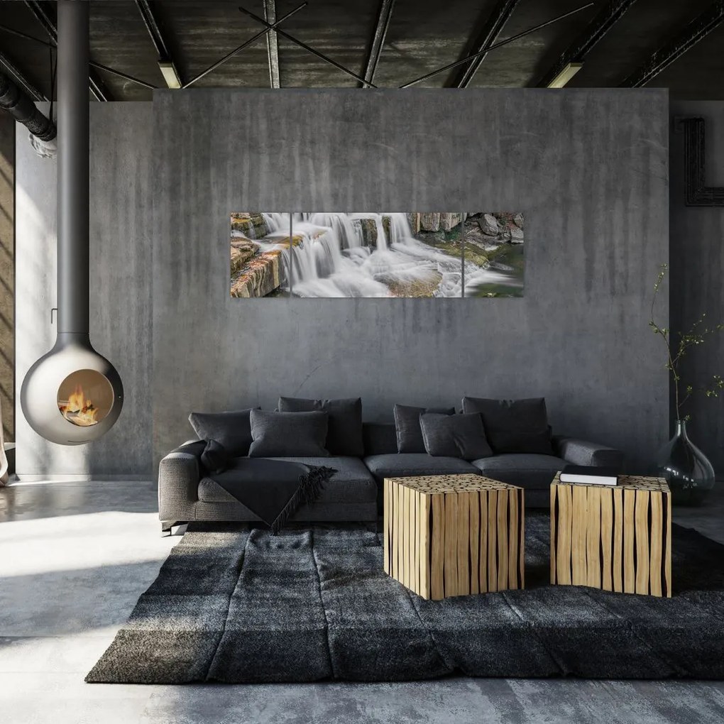 Obraz wodospadów (170x50 cm)