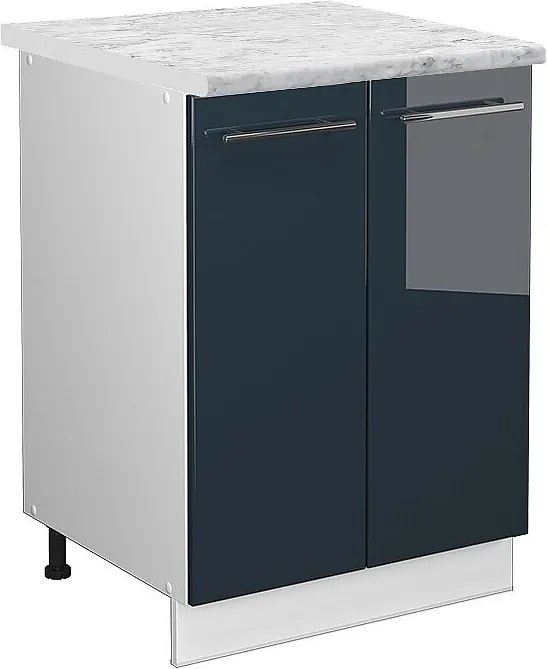 Szafki kuchenne ciemnoniebieski wysoki połysk 60x60x82 fame-line