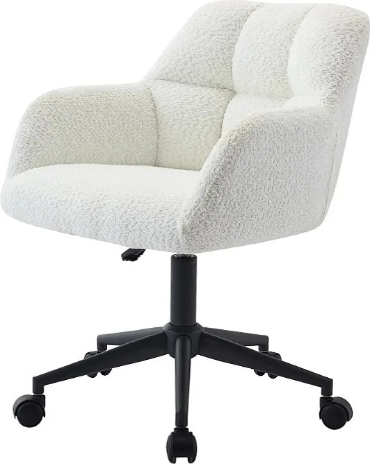 Krzesło biurowe - Bukla - Biały i czarny - Regulowana wysokość - PEGA Pascala Morabito