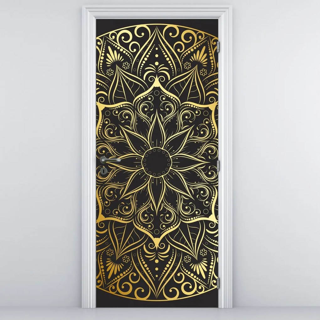 Fototapeta na drzwi - Złota abstrakcja (95x205cm)