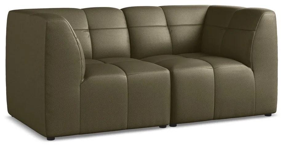 Sofa z imitacji skóry w kolorze khaki 180 cm Aloha – Makamii