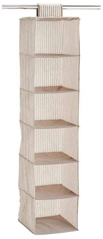 Organizer na ubrania z 6 przegródkami, 129 x 30 x 30 cm, STRIPES