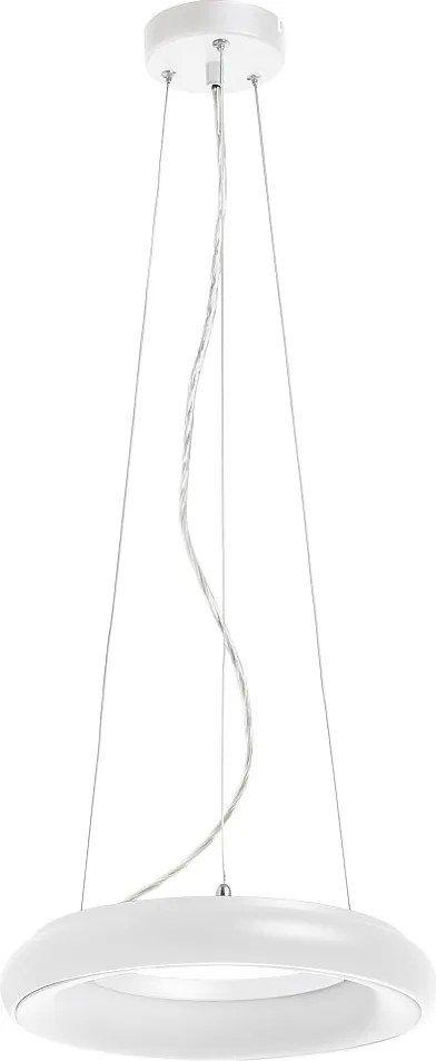 Lampa sufitowa FRED w nowoczesnym stylu - ?r. 40 cm - okr?g?a - LED SMD 35W - 2940 i 3K - 120° i 125° - IP40 - aluminium i opalowy poliw?glan - bia?a