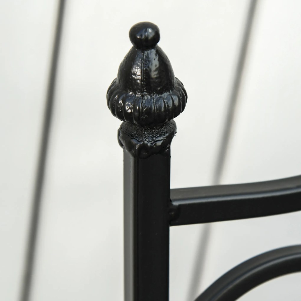 Outsunny Garten Sitzgruppe 3-teilige Mosaiktisch Essgruppe Gartenmöbel-Set 1 Tisch+2 faltbare Stühle Garten Metall Keramikfliese Mehrfarbing | Aosom.pl