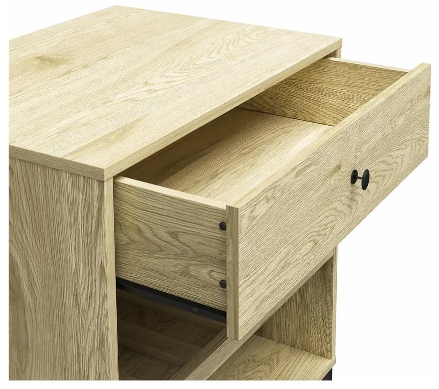 Szafka na wino w dekorze sosny w naturalnym kolorze na 6 butelek, 60x83 cm Tamlin – Queer Eye
