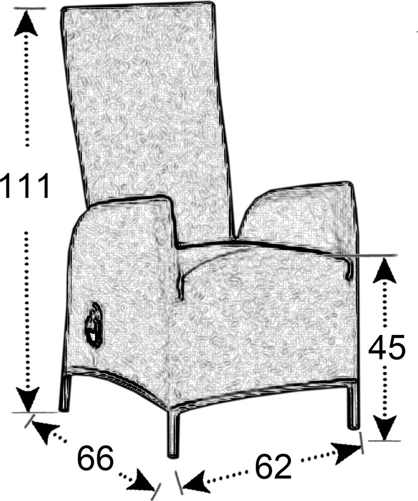 Doppler PARIS LIKA-TEX® szare - luksusowy regulowany fotel ogrodowy - Towar rozpakowany (N352)