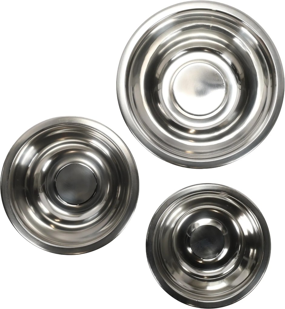 Miska ze stali nierdzewnej, zestaw 3 mis kuchennych 700 ml, 950 ml, 1900 ml